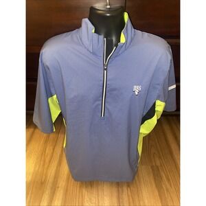 FootJoy Hydrolite Jacket Mens Large Gray Rain Golf 1/2 Zip Dryjoys Pullover